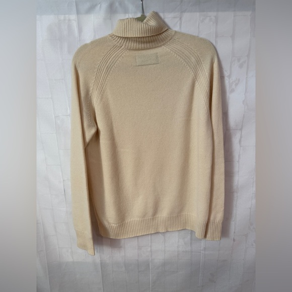 Club Monaco Cream Turtleneck Cashmere Sweater - Picture 3 of 5